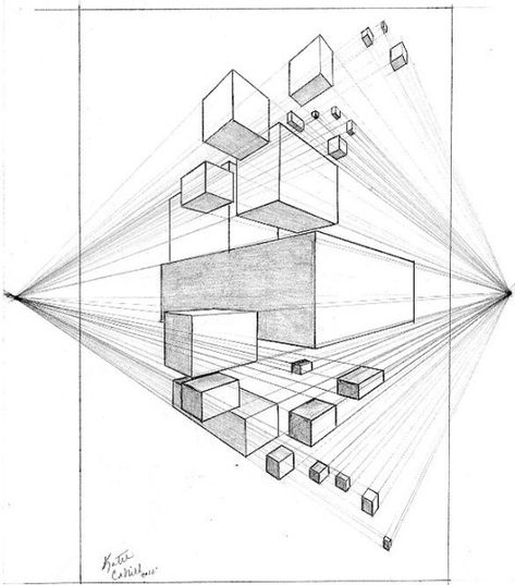 W2A2_KatieCahill Andermatt, 2 Point Perspective Drawing, 2 Point Perspective, Perspective Sketch, Perspective Drawing Architecture, Perspective Drawing Lessons, Architecture Drawing Art, Point Perspective, Perspective Art