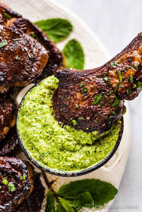 Lamb Recipes, Lamb Lollipops, Mint Pesto, Lamb Chop Recipes, Recipes Mexican, Lamb Dishes, Lamb Chops, Pesto Sauce, Easter Hair