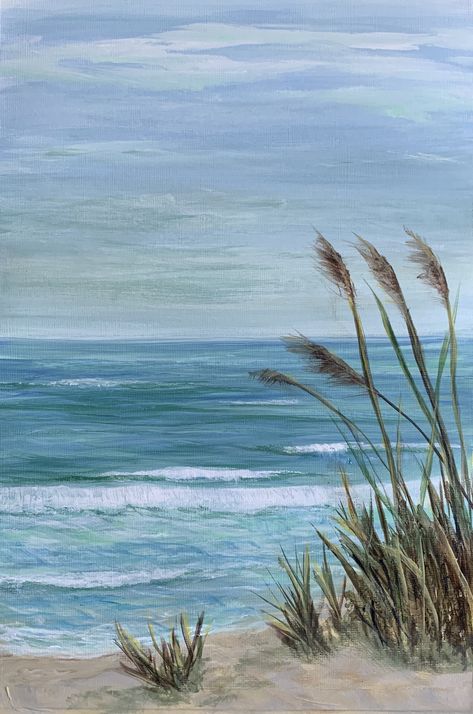 Seascape Mural Ideas, Painted Ocean Scenes, Seascape Paintings Acrylic Beach Scenes, Seaside Paintings Acrylics, Everything You Loose Is A Step You Take, Coastal Painting Ideas, Sea Landscape Drawing, Seascape Paintings Beach Scenes, Watercolour Inspiration Landscape