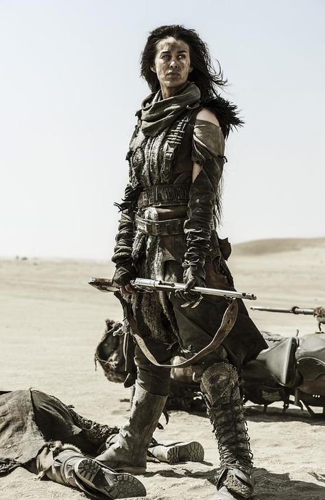 The women of Mad Max. New film Mad Max: Fury Road... | Mad Max Costume, Megan Gale, Imperator Furiosa, Wasteland Warrior, Post Apocalyptic Costume, Post Apo, Post Apocalyptic Fashion, Mad Max Fury, Apocalyptic Fashion