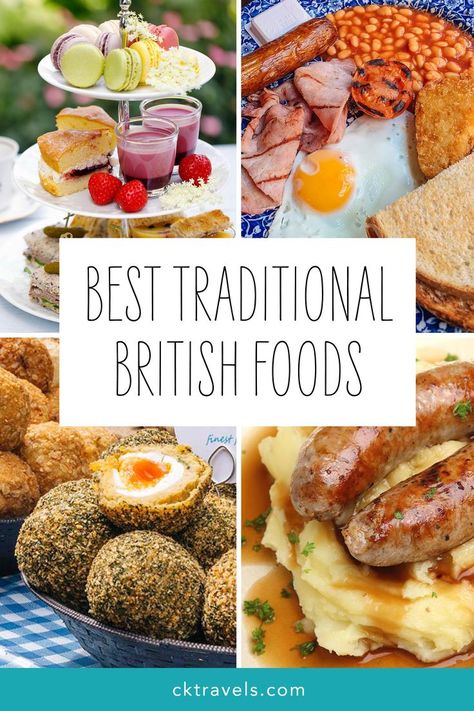 Traditional English food – the top dishes to try in the UK. Guide to the best British foods you need to try whilst visiting London or England including snacks and desserts. Dishes include traditional fried breakfast, toad in the hole and classic Eton Mess English Lunch Traditional, English Salad Recipe, English Traditional Food, English Lunch Ideas, English Food Traditional, British Traditional Food, English Dishes Traditional, English Buffet Food, English Fry Up