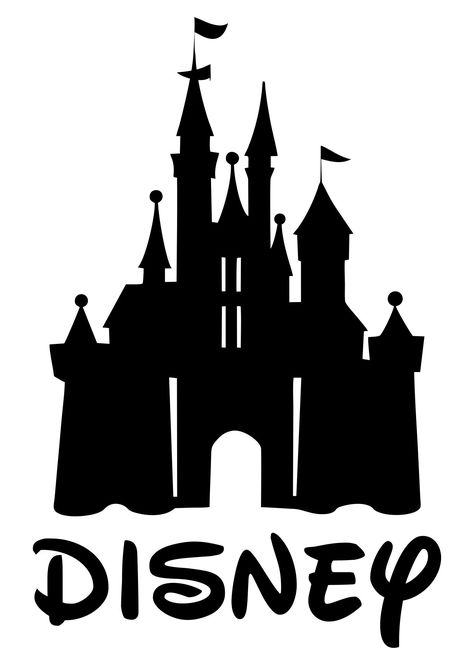 Disney Castle Silhouette Disney Castle Decal, Disney Princess Silhouette Printables, Disney Castle Silhouette Tattoo, Disney Castle Stencil, Cinderella Castle Silhouette, Free Disney Castle Svg, Disney Castle Silhouette Svg, Disney Princess Castle Printable, Disney Castle Painting Easy