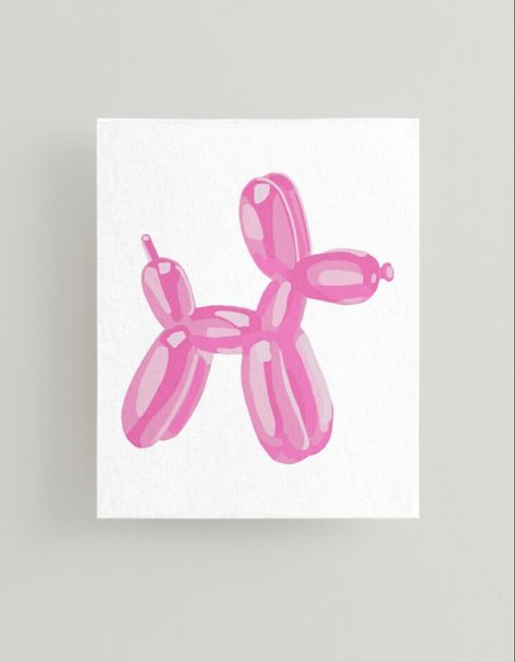 Preppy balloon animal canvas painting #preppy #animals #dogs #dorm #dormdecor #art #painting #canvas #redbubble #balloons Preppy Paintings For Bedroom, Balloon Animal Art, Pink Preppy Painting, Preppy Easy Paintings, Canvas Painting Ideas For Bedroom, Canvas Painting Ideas Preppy, Balloon Animal Painting, Preppy Painting Ideas On Canvas, Canvas Painting Preppy