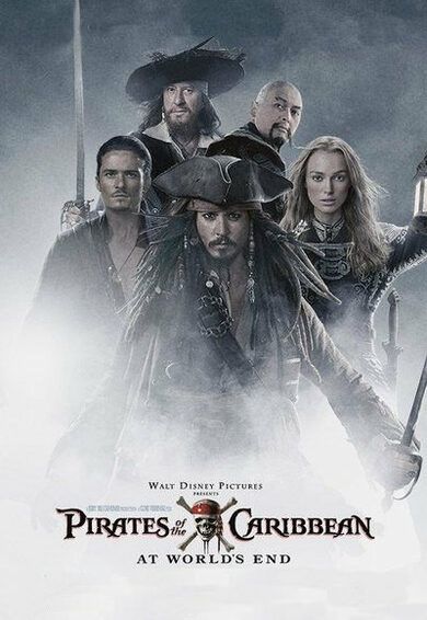 A DAY in MOVIE HISTORY - May 19, 2007:   "Pirates of the Caribbean: At World's End", directed by Gore Verbinksi, starring Johnny Depp, Keira Knightley and Orlando Bloom premiered in Anaheim - most expensive film ($300 million) made at the time. Orlando Bloom, On Stranger Tides, Kaptan Jack Sparrow, Elizabeth Swann, Captain Jack Sparrow, Adventure Movies, Pirate Life, Disney Live Action, Walt Disney Pictures