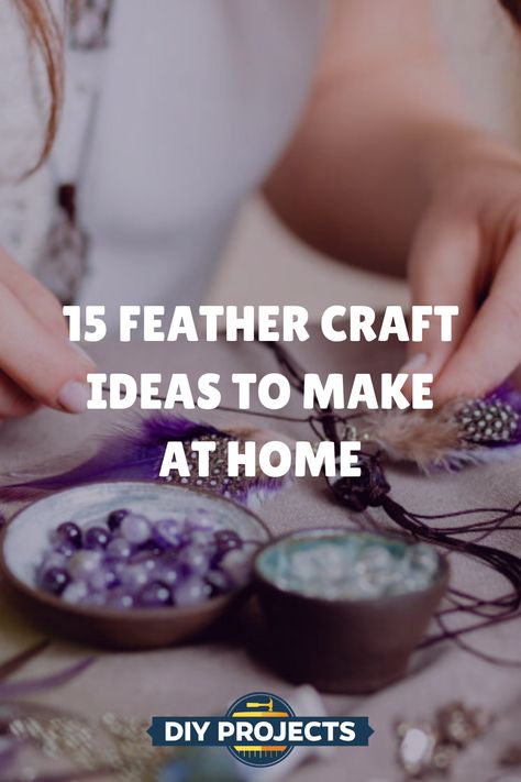 Diy Feather Keychain, Things To Do With Feathers Crafts Ideas, Feather Art Diy Craft Ideas, What To Do With Feathers Diy Ideas, Decorate With Feathers, Feathers Crafts Ideas, Goose Feather Crafts, What To Do With Feathers, How To Display Feathers