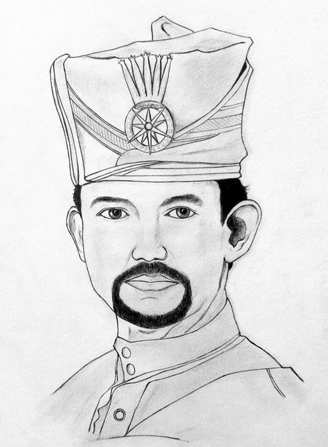 Sultan of Brunei- Sultan Haji Hassanal Bolkiah Sultan Kudarat, Hassanal Bolkiah, Tomboy Fashion, Face Drawing, Brunei, Art World, I Hope, Male Sketch, Drawings