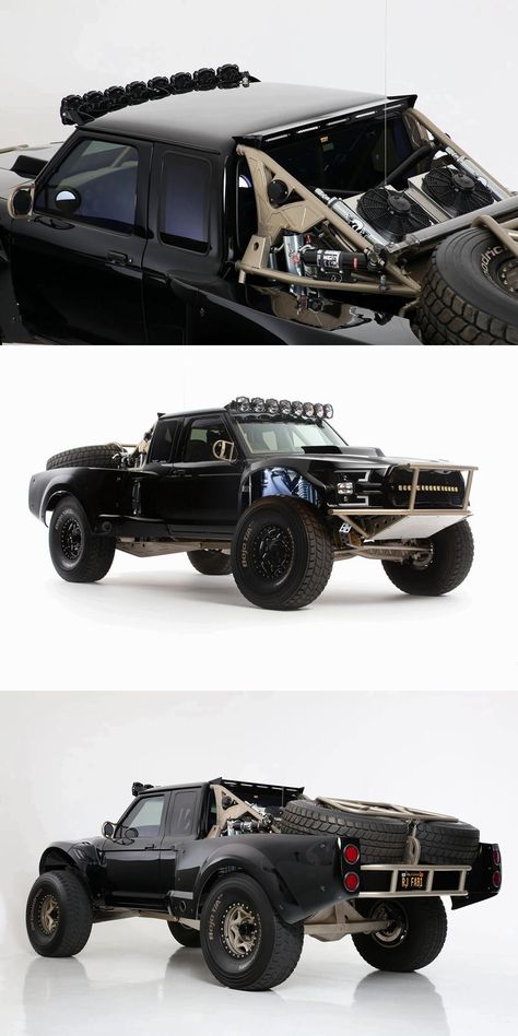 681-HP Chevy-Engined Ford Ranger Makes Raptors Look Tame. It looks and sounds like nothing else. Jacked Up Trucks, Mobil Off Road, Baja Truck, Ranger 4x4, Tactical Truck, Trucks Ford, Trophy Truck, Ford 4x4, Lifted Cars