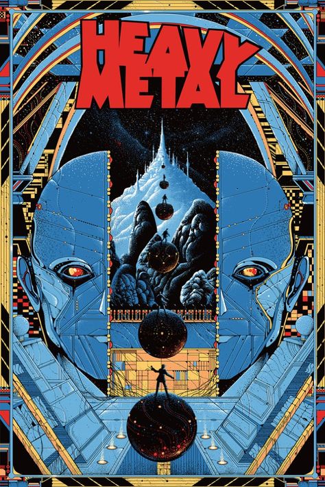 Heavy Metal (1981) - Animation Movie Heavy Metal 1981, Kilian Eng, Heavy Metal Comic, Heavy Metal Movie, Arte Heavy Metal, Mondo Posters, Heavy Metal Art, Screen Print Poster, Arte Cyberpunk