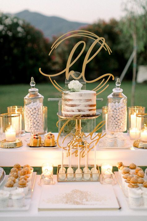 white luxury dessert table Wedding Dessert Table Elegant, Buffet Dessert, Wedding In Greece, Wedding Cake Table, Wedding Dessert Table, Wedding Dessert, Dessert Display, Greece Wedding, Candy Table