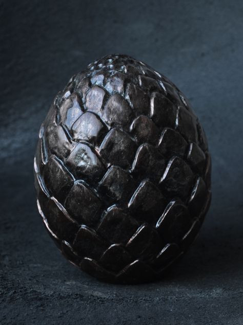 Dragon egg, thoroughly carved from whole coconut shell and painted with metal acrylic paint. This egg are individually unique as it completely hand and nature made. It is approximately 4" long and 3.5" wide.  For all the fans of Games of thrones or dragons, or just extraordinary handcrafts. The perfect item to any GoTs collection! Fantasy Egg Concept Art, Dragon Eggs Art, Dragon Egg Drawing, Dragon Egg Art, Got Dragon Eggs, Baby Dragons Drawing, Dragons Egg, Dragon Eggs, Eyeball Art