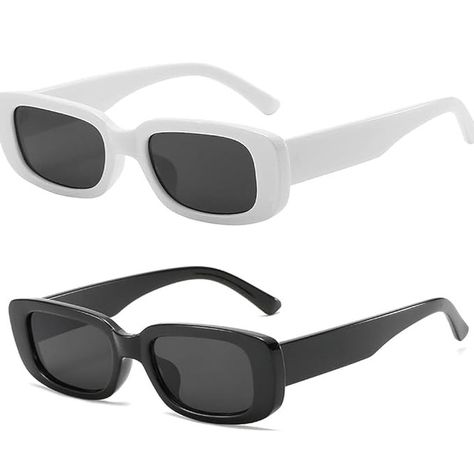 Dlala Pack of 2 Retro Fashion Rectangle MC STAND Glasses for Men for Women Trendy Sunglasses UV 400 Protection Square Frame - Eyewear (Combo(White+Black)) LINK- https://amzn.to/3UVZdmj Black Square Frame Glasses, Mc Stand, Glasses For Men, Uv Sunglasses, Trendy Sunglasses, Square Frame, Black Square, Mens Glasses, Square Frames
