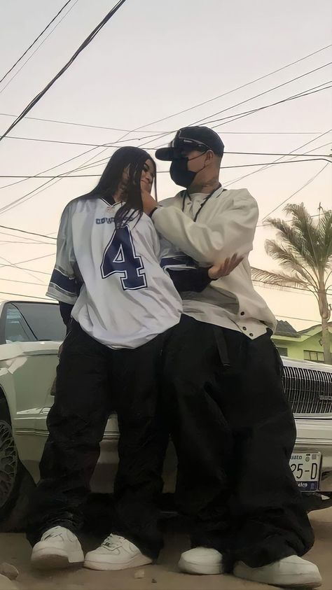 After Hours Outfit Aesthetic, Cholo Couple Photoshoot, Outfit Cholo, Chicano Outfits, Hiphop Style Outfits, Cholo Couple, Hiphop Outfit, Chicano Clothing, Chicana Style Outfits
