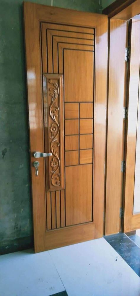 Top 35 Modern And Beautiful Wooden Main Door Design Ideas - Engineering Discoveries Indian Door Design Entrance, Indian Main Door Designs, Single Main Door Designs, दरवाजा डिजाइन, Wooden Gate Designs, Gate Images, Wooden Door Entrance, Modern Wooden Doors, Door Design Photos