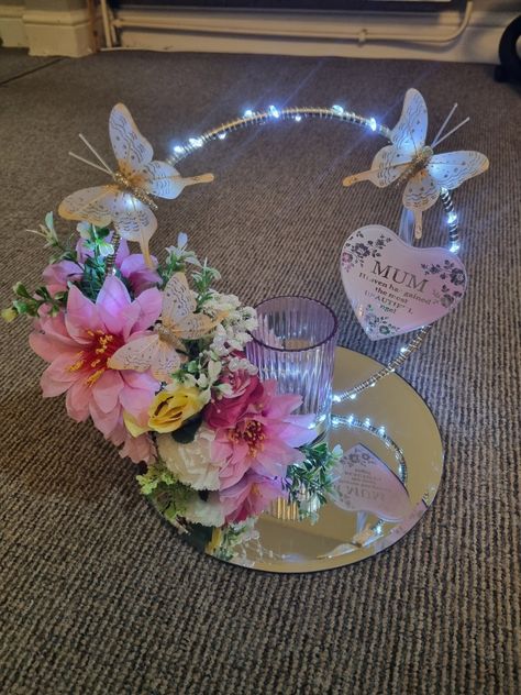 Flower And Butterfly Centerpieces, Butterfly Centerpiece Ideas Quinceanera, Quince Center Piece Ideas, Butterfly Theme Centerpieces, Butterfly Centerpieces, Beauty On A Budget, Quinceanera Centerpieces, Diy Paper Flowers, Quince Decorations