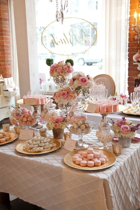 Blush by Jamie Rose Blush Bridal Shower Decorations, Bridal Shower Desserts Table, Jamie Rose, Bridal Shower Decorations Elegant, Bridal Shower Decorations Rustic, Table Rose, Rose Gold Bridal Shower, Bridal Shower Desserts, Blush Bridal Showers