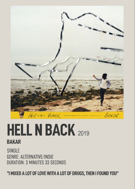 Minimalist Polaroid Poster Music, Album Cover Wall Decor Aesthetic, Song Posters Minimalist, Hell N Back Bakar, Album Covers Polaroid, Bakar Posters, Polaroid Poster Songs, Song Album Covers Aesthetic, Music Album Covers Wall Decor