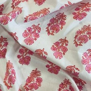 Block Printing Diy, Pink Washing, Summer Curtains, Indian Block Print Fabric, Block Printed Fabric, Block Printed Pillows, Print Block, Printed Linen Fabric, Dye Fabric