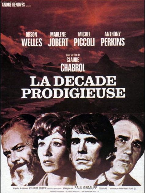 Claude Chabrol, French Movie Posters, French Movies, Van Horn, Anthony Perkins, Information Poster, French Cinema, Orson Welles, Classic Movie Stars