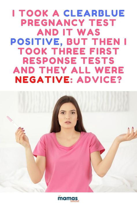 Clearblue vs 3 First Response Pregnancy Tests: I'm Confused!  A mom says she took a Clearblue pregnancy test and got a positive result, but 3 First Response tests gave her negatives. She is confused about next steps.  #PregnancyTest #ParentingAdvice False Positive Pregnancy Test, Clearblue Pregnancy Positive, Negative Pregnancy Test, Missed Period, Home Pregnancy Test, Positive Pregnancy Test, First Response, Positive Results, Pregnancy Test