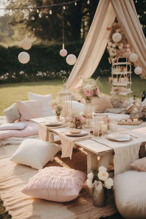 Park Baby Shower Ideas Outdoor, Picnic Baby Shower Ideas, Outdoor Picnic Ideas, Park Baby Shower Ideas, Backyard Baby Shower Ideas, Outdoor Baby Shower Ideas, Rose Shoot, Baby Shower Picnic, Picnic Setting