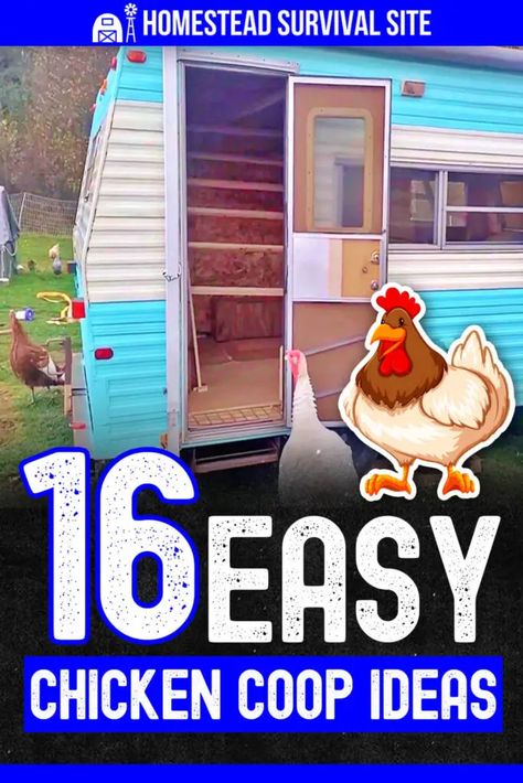 Camper Into Chicken Coop, Chicken House Ideas Buildings Easy Diy, Easy Cheap Diy Chicken Coop, Chicken Coop Camper, Funky Chicken Coop, Diy Small Chicken Coop Ideas Easy Cheap, Upcycled Chicken Coop Ideas, Chickens Backyard Coops Diy, Upcycle Chicken Coop