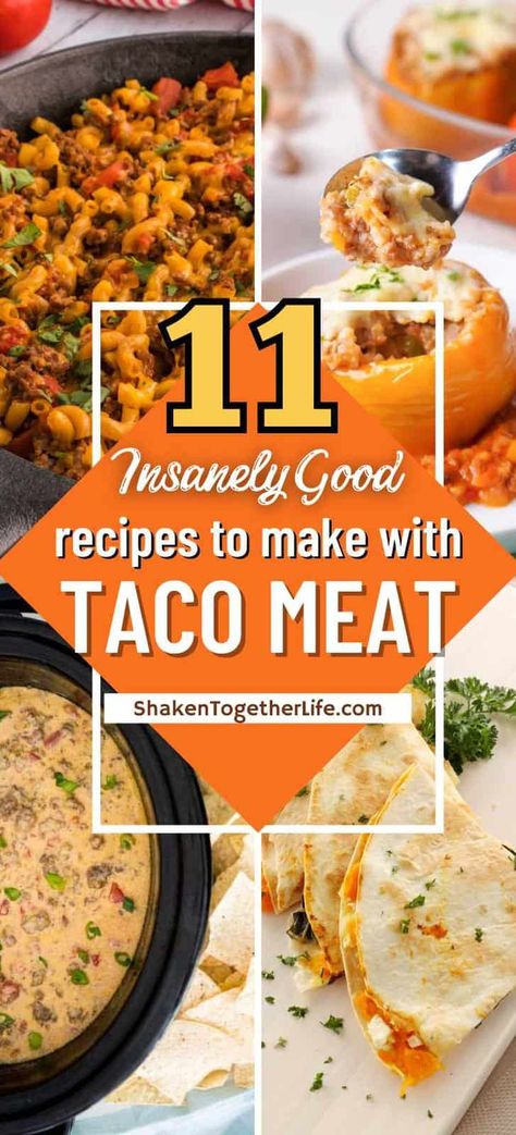 What To Make With Taco Meat Besides Tacos, Taco Meat Meals Dinners, Leftover Taco Meat And Rice Recipes, Taco Meat Appetizer Recipes, Taco Meat Uses, What To Do With Taco Meat Leftovers, What To Do With Leftover Taco Meat Ground Beef, Meals To Make With Taco Meat, What Can I Make With Taco Meat