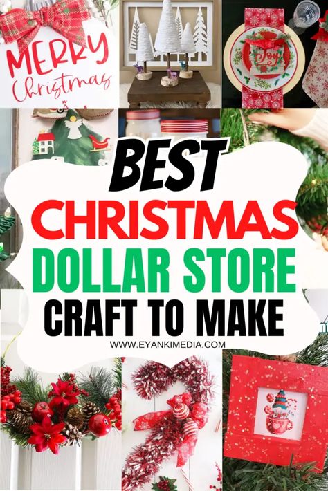 Create your own Dollar Store Christmas crafts with just a few supplies and you have a great way to bring some holiday spirit to your home. Whether you're decorating on a budget or simply love the joy of crafting, these creative and affordable Dollar Store Christmas crafts are perfect for bringing festive cheer into your space. via @eyankimedia Easy Inexpensive Christmas Crafts, Winter Craft Fair Ideas To Sell, Xmas Crafts To Make Handmade Gifts, Simple Christmas Crafts For Adults, Christmas Craft Ideas For Adults, Christmas Decorating On A Budget, Diy Decor Easy, Diy Dollar Tree Christmas Crafts, Cheap Christmas Crafts