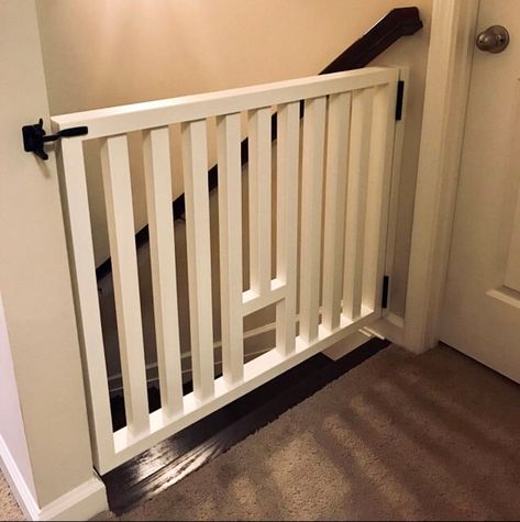 Diy Pet Gate, Custom Dog Gates, Staircase Gate, Wooden Baby Gates, Gate For Stairs, Barn Door Baby Gate, Baby Gate For Stairs, Diy Baby Gate, Stair Gate