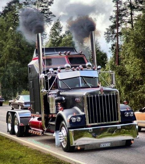 Afternoon Drive: Big Rigs (24 Photos) - Suburban Men Tractor Trailer Truck, Truck Driving, Custom Big Rigs, Show Trucks, Heavy Duty Trucks, Kenworth Trucks, Big Rig Trucks, Semi Truck, Large Cars