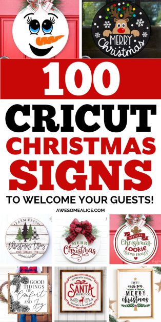 Discover endless creativity with 100 DIY Christmas Sign Ideas made easy with Cricut! Whether you're crafting personalized gifts or festive decor, these projects using Cricut Design Space and iron-on vinyl are perfect for adding a special touch to your holiday celebrations. Explore free SVG files and get inspired to create memorable homemade gifts and decor for the perfect Christmas ambiance! Easy Personalized Gifts Diy, Cricut Maker Christmas Projects, Xmas Cricut Ideas, Christmas Diy Cricut Projects, Free Svg Files For Cricut Christmas, Cricket Christmas Gifts, Christmas Sign Sayings, Circuit Christmas Ideas, Christmas Signs Cricut