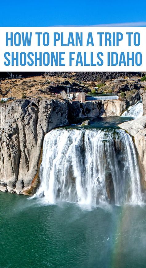 Visit Shoshone Falls – How To Plan A Trip to the Niagara of the West. Shoshone Falls is the star attraction in Southern Idaho, hands-down. No matter what time of the year you are here, you cannot miss adding this spectacular waterfall to your Idaho road trip itinerary. Whether you have just a few hours to spare or have a few days, you can easily visit Shoshone Falls. In this post, find out how to plan a trip to the waterfalls, all the adventurous activities you can enjoy Shoshone Falls Idaho, Shoshone Falls, Post Falls Idaho, Vlog Travel, Yellowstone National Park Vacation, Explore Idaho, Idaho Vacation, Idaho Adventure, Southern Idaho