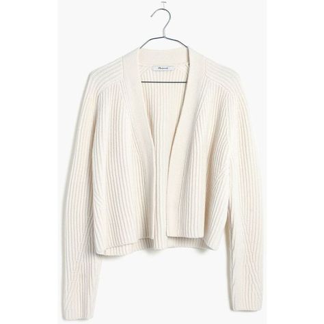 MADEWELL Crop Cardigan Sweater ($65) ❤ liked on Polyvore featuring tops, antique cream, cream top, madewell, ribbed crop top, white crop top and white ribbed top White Ribbed Top, Cream Crop Top, Cardigan Crop, Crop Cardigan, Cream Cardigan, Summer Cardigan, Cropped Cardigan Sweater, Madewell Sweater, Ribbed Crop Top