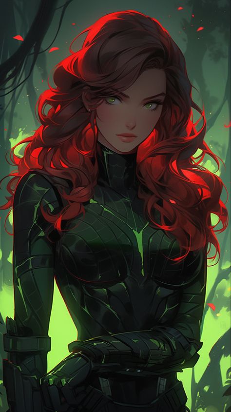 4k resolution wallpapers will be available on my patreon. Link is in my bio, or simply click on this pin title. If you want to learn how to make ai art just like this, tutorials will also be in my patreon! 4k Resolution Wallpapers, Red Hair Cartoon, Redhead Art, Harley Quinn Comic, Marvel Spiderman Art, Female Character Inspiration, Superhero Wallpaper, Superhero Characters, Comics Girls