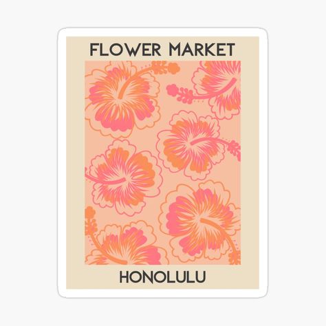 Get my art printed on awesome products. Support me at Redbubble #RBandME: https://www.redbubble.com/i/sticker/Flower-Market-Honolulu-by-juliasantos5/108324466.EJUG5?asc=u