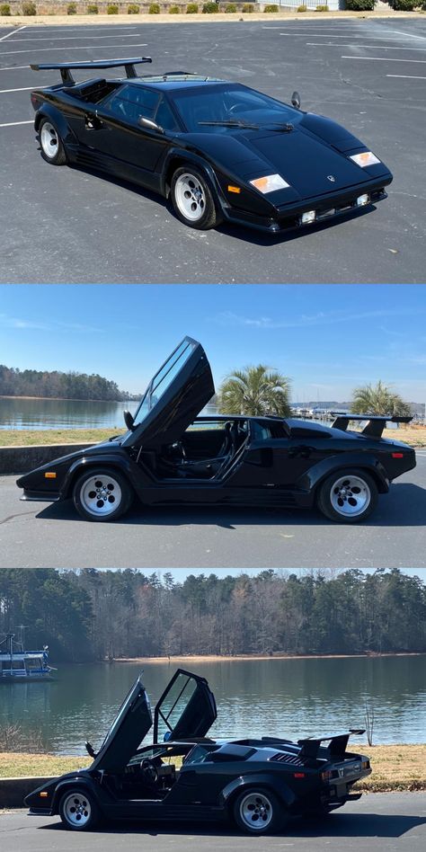 Black-On-Black Lamborghini Countach Is A Supercar Legend. It came out of long-term storage (and it's probably going back in). Lamborghini Countach Black, Lamborghini Modified, Car Ideas Aesthetic, Lambo Countach, Countach Lamborghini, Interior Decor Aesthetic, Classic Lamborghini, Black Lamborghini, Aesthetic Sports