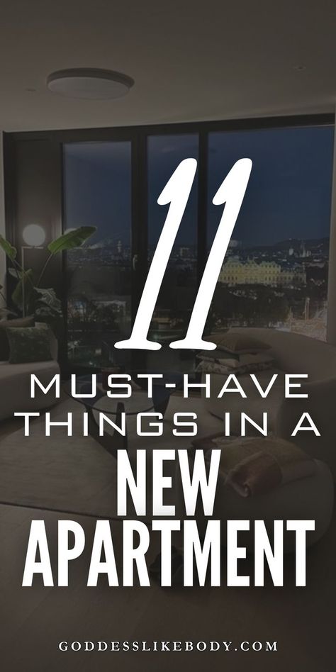 Planning to move into a new apartment? Make sure you have these 11 essential items to make your new place feel like home. First Home Ideas Decor New Houses, New Rental Home Checklist, Townhouse Must Haves, Necessary Things For Home, How To Make My Apartment Cozy, My First Apartment Decorating, How To Make An Apartment Look Expensive, Boring Apartment Makeover, How To Make An Apartment Cozy