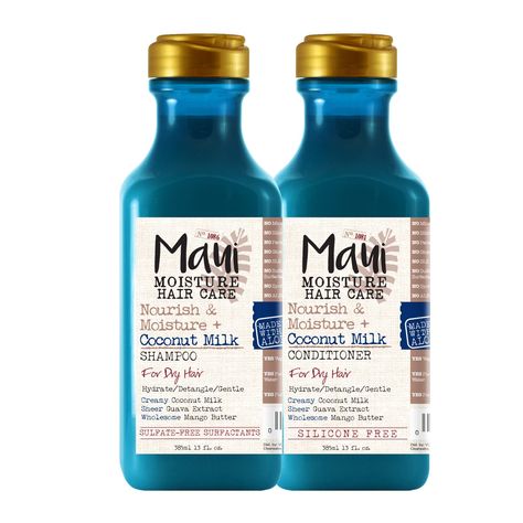 PRICES MAY VARY. MOISTURIZE & NOURISH LOCKS: This 13-fluid ounce bottle of Maui Moisture Nourish & Moisture + Coconut Milk Curl Shampoo helps hydrate and nourish curls for a healthy-looking glow and shine CURLY HAIR CARE: Ideal for wavy to tight curls, the hydrating shampoo is suitable for daily use and safe for use on color-treated hair to help detangle curls and restore strands without buildup UNIQUE BLEND WITH ALOE VERA: The rich blend of this nourishing vegan shampoo contains 100% aloe vera Maui Hair Products, Detangle Curly Hair, Coconut Milk Conditioner, Coconut Milk Shampoo, Maui Moisture, Coconut Shampoo, Curl Shampoo, Nourishing Shampoo, Hydrating Shampoo