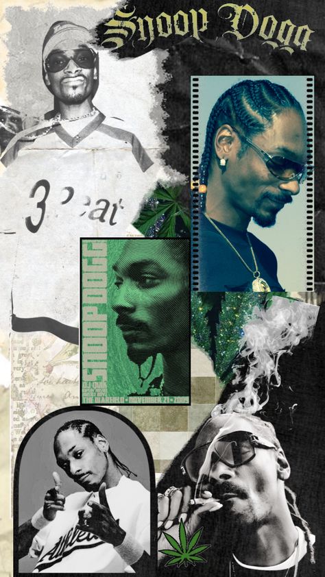 Snoop Dogg Collage, 90s Aesthetic Rapper Wallpaper, Snoop Dog Wallpaper Aesthetic, Snoop Dogg Wallpaper Iphone Wallpapers, 90s Hiphop Wallpapers, Snoop Poster, Snoop Dog Aesthetic, Snoop Dogg Aesthetic Wallpaper, Celebrity Collage Wallpaper