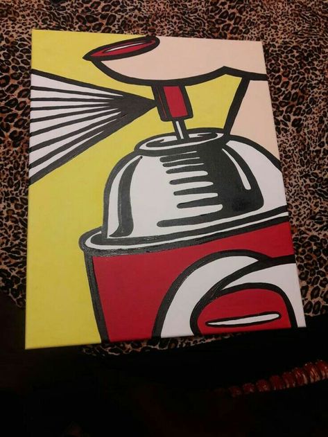 Retro Painting, Tableau Pop Art, Trippy Painting, Small Canvas Paintings, Pop Art Canvas, Hippie Painting, Easy Canvas Art, Simple Canvas Paintings, Doodle Art Drawing