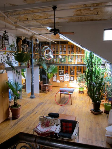 Isabel and Ruben Toledo's Live/Work Loft in NYC Live Work Studio, Artists At Work, Warehouse Living, Live Work Space, Art Studio Room, Artist Loft, Studio Table, Terrazzo Flooring, Studio Room