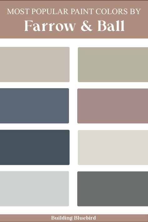 Ash Grey Farrow And Ball, Farrow And Ball Stairs Hallways, Farrow And Ball Gray Paint Colors, Farrow And Ball Paint Combinations, Hallway Ideas Farrow And Ball, Bright Kitchen Paint Colors, Farrow And Ball Furniture Paint, Hauge Blue Paint Farrow And Ball, Farrow And Ball Grey Paint