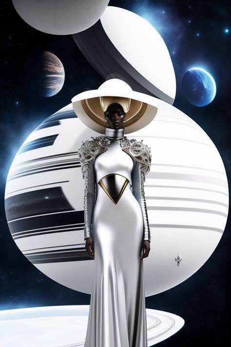 Couture, Space Futuristic Aesthetic Outfit, Extraterrestrial Aesthetic Outfit, Metaverse Aesthetic Fashion, Extragalactic Fashion, Space Outfits Aesthetic, Alien Runway, Alien Inspired Outfit, Sci Fi Fashion Futuristic