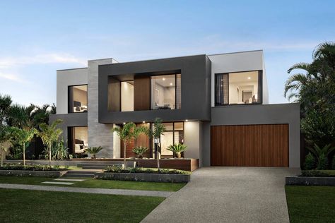 Riviera 65 by Metricon « HomeAdore Metricon Facade, Metricon Riviera, Metricon Homes, Home Designs Exterior, House Facades, Contemporary House Exterior, House Facade, Modern House Facades, Dream House Exterior