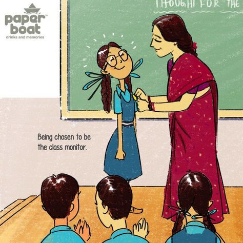 These Beautiful Illustrations About School Life Memories Will Hit You Right In The Feels - ScoopWhoop Humour, Indian Childhood, Paper Boat Memories, School Days Quotes, Memory Illustration, Funny Life Quotes, School Life Memories, Boat Cartoon, Life Quotes To Live