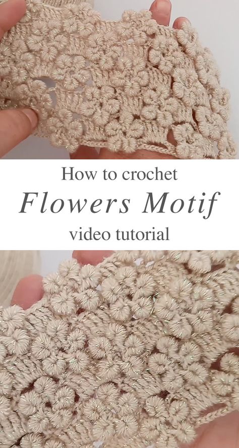 Lovely Crochet 3d Flower Motif - CrochetBeja Floral Knitting Pattern, Crochet Flower Patterns Free, Lace Flower Crochet, Crochet Video Tutorials, Irish Crochet Tutorial, Unique Knitwear, Easy Crochet Flower, Crochet Puff Flower, Crochet Flower Blanket