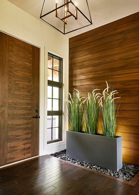 2019 Home of the Year Awards at 417 Magazine Entryway Ideas Plants, Condo Foyer Entryway, Spa Entryway Ideas, Spa Entrance Design, Modern Japanese Homes, Lobby Ideas, Modern Foyer, Condo Interior Design, Entryway Inspiration