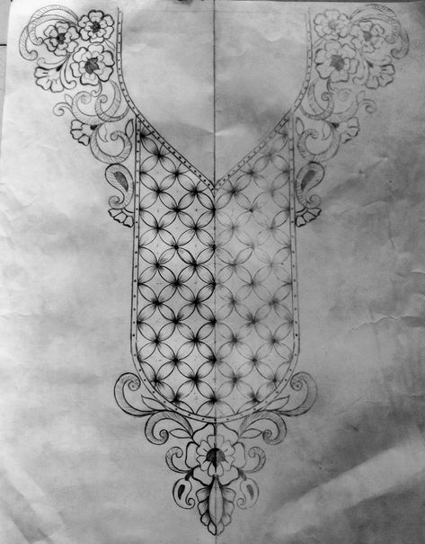 Gale ka design Couture, Gale Ka Design, Free Hand Designs, Florist Design, Hungarian Embroidery, Beadwork Embroidery, Neck Embroidery, Embroidery Template, Batik Pattern