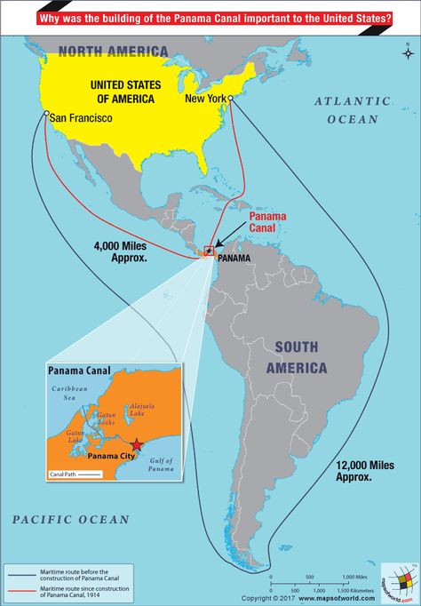 Map of Americas highlighting Panama Canal Panama Canal History, Panama Canal Map, North America Continent, Progressive Era, Panama Canal Cruise, South America Map, Spanish Heritage, Panama Travel, Geography Map