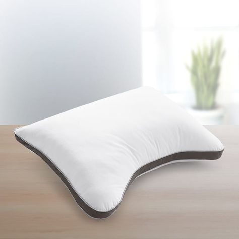 Shop for Sleep Numbers PlushComfort Pillow. Designed with microfiber and equipped with hypoallergenic materials, PlushComfort is the perfect combination of comfort and support. Sleep Number Plushcomfort Pillow - Curved - Standard Bed Pillows King, Bed King Size, Standard Pillows, Sleep Number Bed, Pillows Bed, Bolster Pillows, Sanctuary Bedroom, Bedding Essentials, Bedding Brands