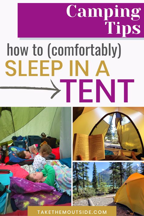 various pictures of tents, kids sleeping in a tent, and reading in a tent Camping Beds For Kids, Tent Camping Hacks Glamping, Tent Camping Bedding, Tent Camping Sleeping Hacks, Camping Bedding Hacks, Homeless Camping Hacks, Camping Tent Set Up Ideas, Small Tent Set Up Ideas Inside, Camp Tent Set Up